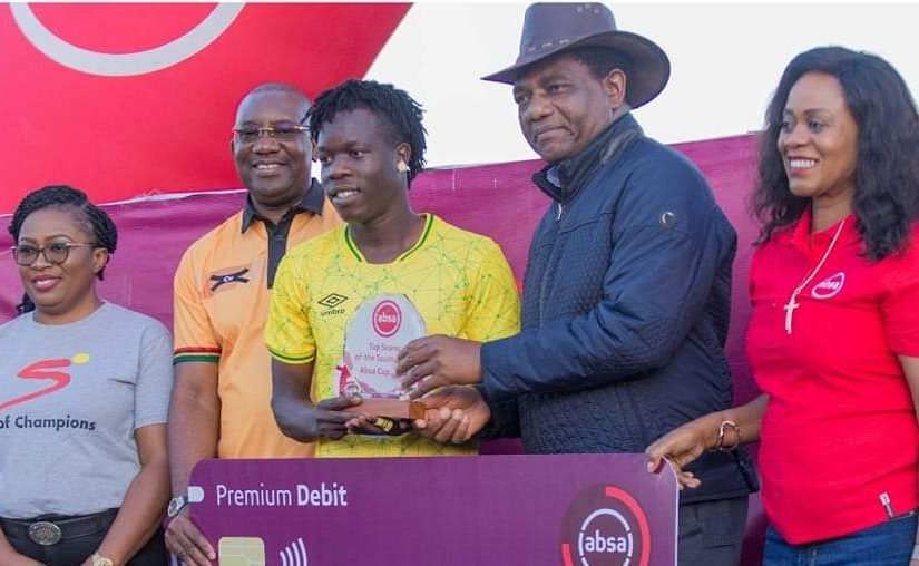 CEPHAS MULOMBWA SHINES IN ABSA CUP 2023: WINS TOP SCORER AWARD WITH 2 GOALS, 1 ASSIST, AND MAN OF THE MATCH PERFORMANCE