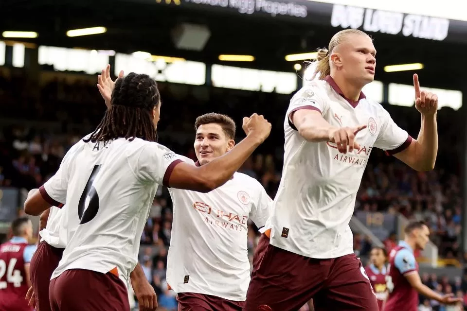 Erling Haaland Lights Up Premier League Opener with two goals Against Burnley |watch Highlights