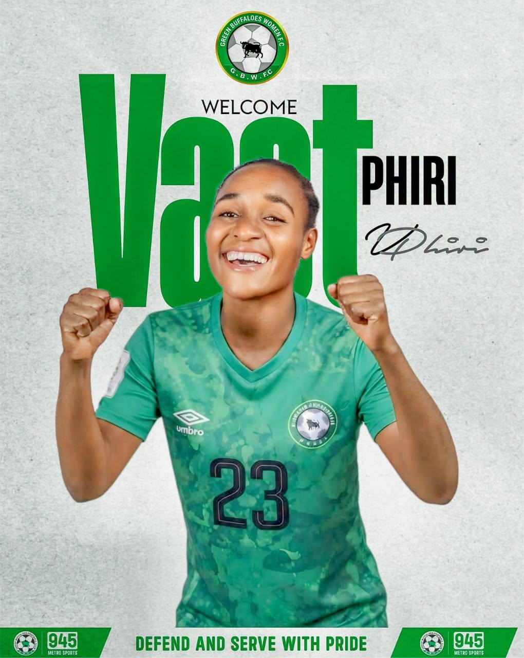 Vast Phiri Joins Green Buffaloes Women from ZESCO Ndola Girls